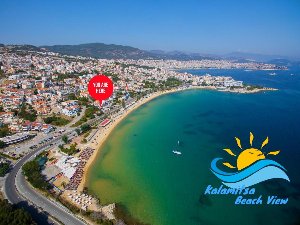 Kalamitsa Beach View Kavála Kültér fotó